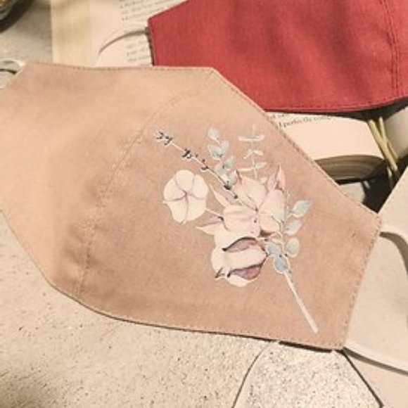 3 Pack Sakura Painted Linen Face Masks - Picture 10 of 10